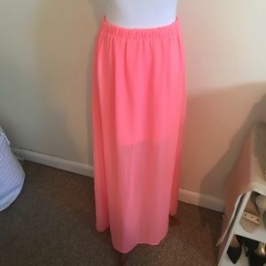 Bright Pink Maxi Skirt